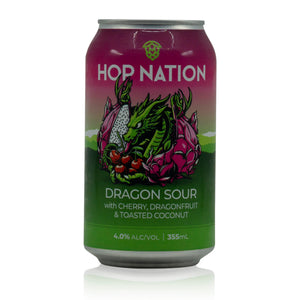 Hop Nation Dragon Sour - Cherry Dragonfruit And Toasted Coconut 355ml