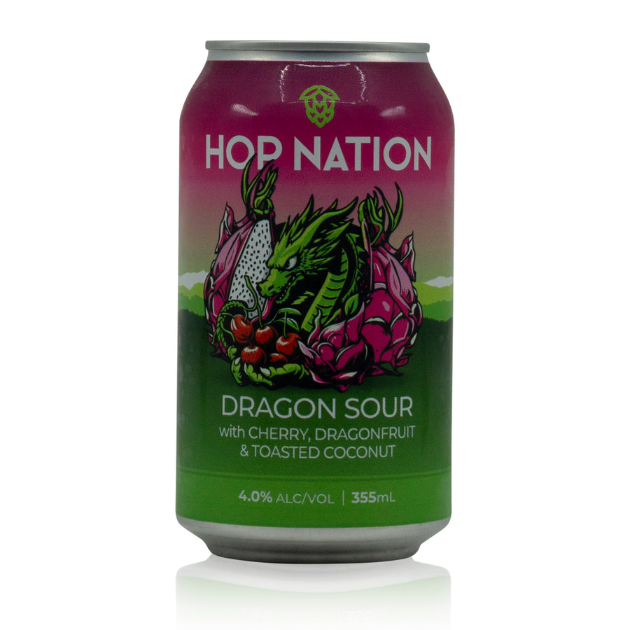 Hop Nation Dragon Sour - Cherry Dragonfruit And Toasted Coconut 355ml